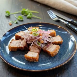 Pork Belly Acevichado Cortesia