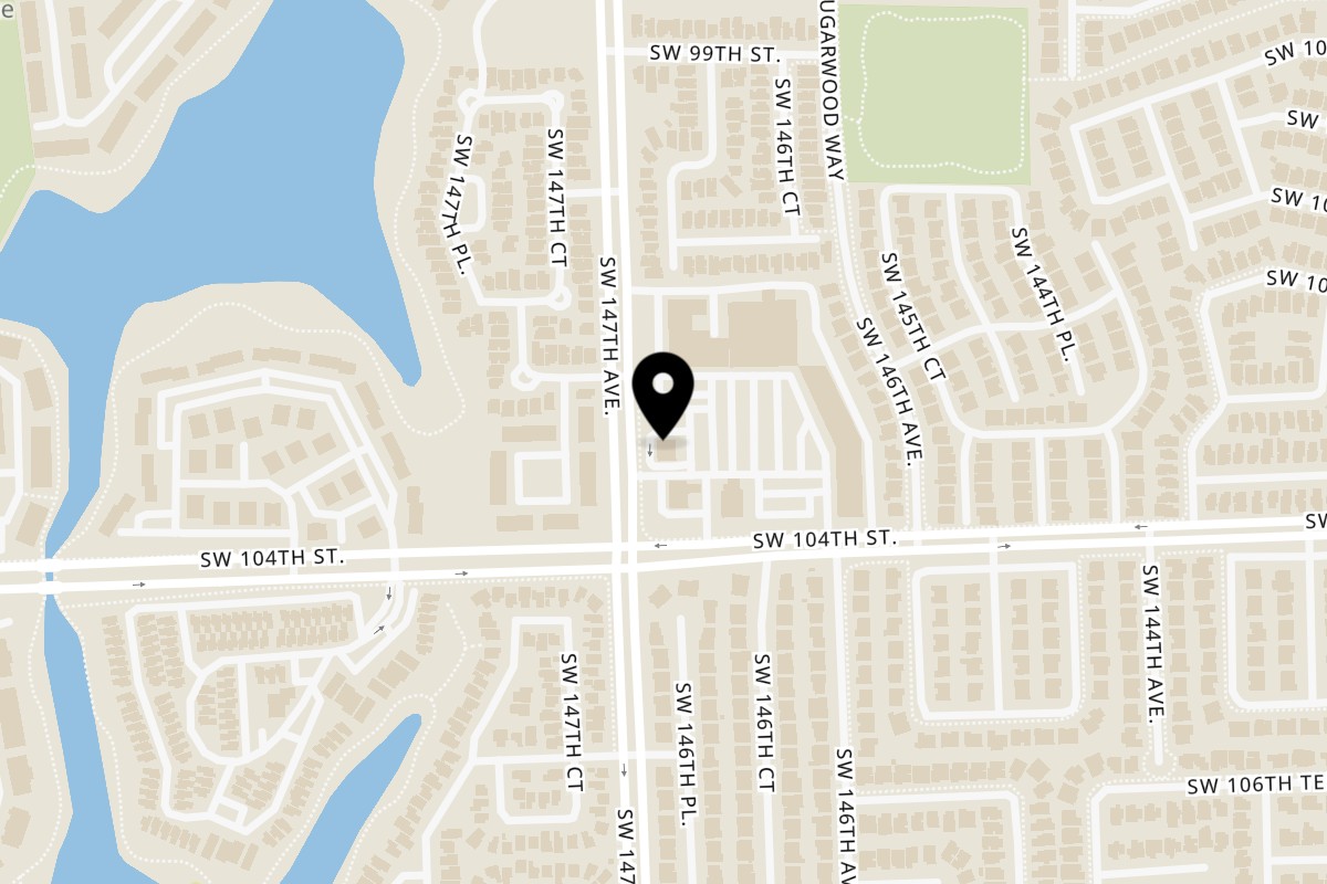 Map showing the location of Inka Nikkei on 14697 SW 104th St in Miami